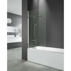 Paroi de baignoire open battante Mesure: 150x85 cm, Décoré: Transparent