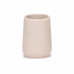 Porte-Brosse à Dents - Andrea House - Ø7.5x10.5cm - Grès - Beige - Accessoires de salle de bain