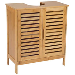 Meuble Sous-lavabo En Bambou 60x30x62cm Ba73151 Andrea House Andrea House