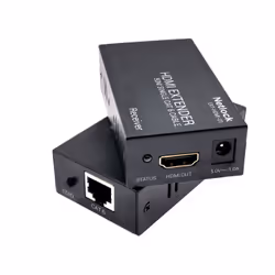 Netlock EXT-HDMI-01, 1920 x 1200 pixels, 50 m, Avec fil, Noir