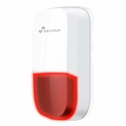 Nivian NVS-S7B sirène Sirène sans fil Extérieure Rouge, Blanc