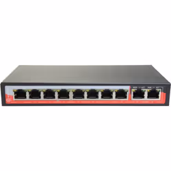 Switch PoE - 8 ports PoE + 2 Uplink RJ45 - Vitesse 10/100 Mbps - Fontions: Ai VLan/QOS/CCTV Extend/PoE - Standard IEEE802.3af ...