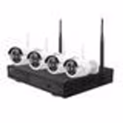 Kit vidéosurveillance Wi-Fi 4 caméras tube IP 3 MP - Nivian