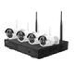 Kit vidéosurveillance Wi-Fi 4 caméras tube IP 3 MP - Nivian