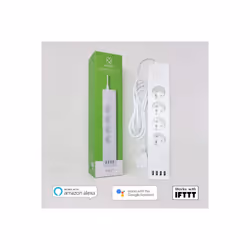 WOOX R4027 multiprise 4 sortie(s) CA Intérieure Blanc