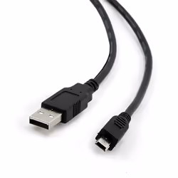 iggual 1.8m USB 2.0, 1,8 m, USB A, Mini-USB B, USB 2.0, Mâle/Mâle, Noir