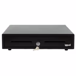 iggual IRON-50, Tiroirs-caisse manuels et automatiques, Métal, Noir, 12 V, 420 mm, 405 mm