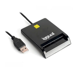 iggual IGG316740 lecteur de carte magnétique Noir USB