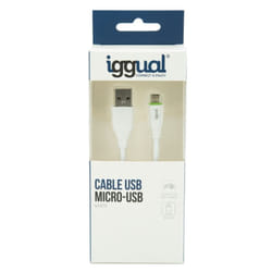 iggual IGG316931 câble USB 1 m USB 2.0 USB A Micro-USB A Blanc