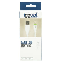 iggual IGG316955 câble Lightning 1 m Blanc