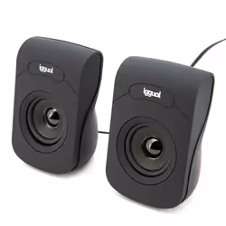 iggual IGG316993, 2.0 canaux, Avec fil, 3 W, 180 - 20000 Hz, Noir