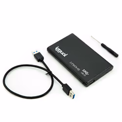 iggual IGG317006 Boîtier de disques de stockage Boîtier HDD Noir 2.5"