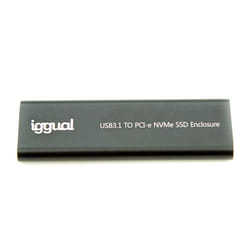 iggual IGG317020 Boîtier de disques de stockage Enceinte ssd Noir M.2