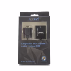 iggual IGG317297, 0,25 m, VGA (D-Sub), HDMI, Mâle, Femelle, Droit