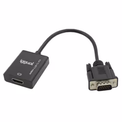 iggual IGG317297 câble vidéo et adaptateur 0,25 m VGA (D-Sub) HDMI Noir