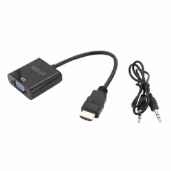 iggual IGG317303 câble vidéo et adaptateur 0,2 m HDMI Type A (Standard) VGA (D-Sub) Noir