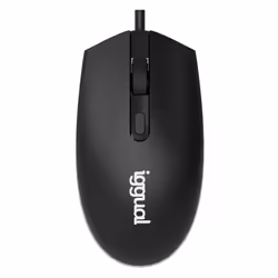 iggual IGG317624, Ambidextre, Optique, USB Type-A, 1600 DPI, Noir