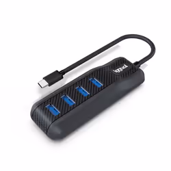 iggual IGG317914, USB 3.2 Gen 1 (3.1 Gen 1) Type-C, USB 3.2 Gen 1 (3.1 Gen 1) Type-A, 5000 Mbit/s, Charbon, Gris, Acrylonitri ...
