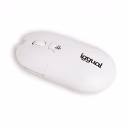 iggual IGG318027, Ambidextre, Bluetooth, 1600 DPI, Blanc