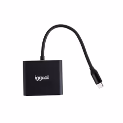 iggual IGG318461 station d'accueil USB 3.2 Gen 1 (3.1 Gen 1) Type-C Noir