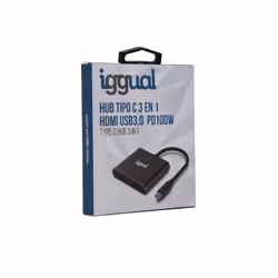 iggual IGG318461 station d'accueil USB 3.2 Gen 1 (3.1 Gen 1) Type-C Noir - Vue supplémentaire 4
