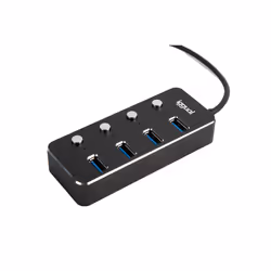 iggual IGG318478 hub & concentrateur USB 3.2 Gen 1 (3.1 Gen 1) Type-A 5000 Mbit/s Noir