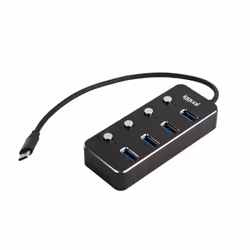 iggual IGG318485, USB 3.2 Gen 1 (3.1 Gen 1) Type-C, USB 3.2 Gen 1 (3.1 Gen 1) Type-A, 5000 Mbit/s, Noir, Aluminium, Câble ron ...