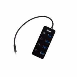 iggual IGG318485 hub & concentrateur USB 3.2 Gen 1 (3.1 Gen 1) Type-C 5000 Mbit/s Noir