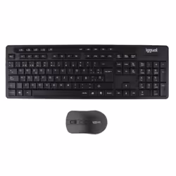 iggual WMK-BUSINESS2, Taille réelle (100 %), Sans fil, RF sans fil, QWERTY, Noir, Souris incluse