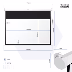 iggual PSIMS159 écran de projection 182,9 cm (72") 16:9