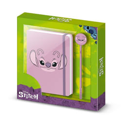 Journal + Stylo Fashion - Disney Lilo et Stitch Angel Face - Rose - Taille Unique