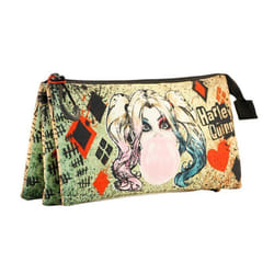 Trousse - KARACTERMANIA - Harley Quinn Mad Love - 3 Compartiments - Beige - Zippée