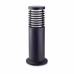 Leds-C4 Nott - Petite borne extérieure à 1 ampoule noire IP65, E27 | Finition: noir | Matériau: polypropylène | Matériau du d ...