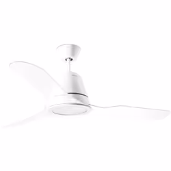 El ventilador de techo Tiga de LedsC4 cuenta con 3 palas transparentes, una estructura de color blanco y una lámpara LED con  ...