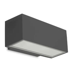 Efectoled - Leds-C4 Afrodita - Lumière led Extérieure Petite Lèche Murale Haut / Bas Lumière Gris Urbain IP65