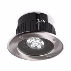 Leds-C4 Gea Power - Downlight encastré LED extérieur 19cm 1566lm 3000K IP66 | Finition: polie, trempée | Matériau: verre, aci ...