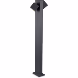 LedsC4 Balise Ip65 Cubus Bollard Led 22W Blanc Chaud - 3000K On-Off Gris Urbain 1031L