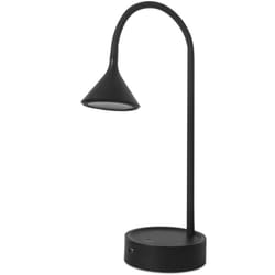 Leds-c4 - Forlight Lampe De Table Ding Led 6.6 Blanc Chaud - 3000K On-Off Noir 326Lm