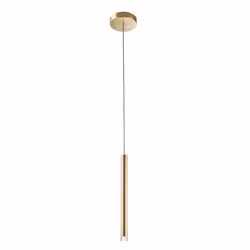 Grok Candle - Bougie Plafonnier Slim LED Or Satiné 360lm 2700K | Finition: Or satiné | Matériau: acier, aluminium | Hauteur m ...