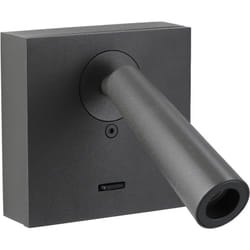 Leds-c4 - Luz de lectura gamma mix&match square led 2.2w 2700k gris urbano 137lm