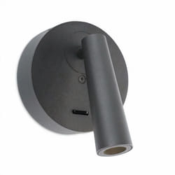 Leds-c4 - Luz de lectura gamma mix&match round led 2.2w 2700k gris urbano 137lm