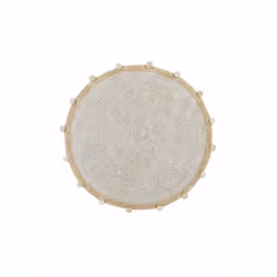 Lorena Canals C-BUBBLY-HNY, Or, Naturel, Monochromatique, Coton, Tissu, Coton, Rond, Intérieure