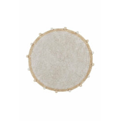 Lorena Canals C-BUBBLY-HNY Tapis pour salle de jeux Or, Naturel Coton, Tissu Rond