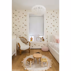 Lorena Canals C-BUBBLY-HNY Tapis pour salle de jeux Or, Naturel Coton, Tissu Rond