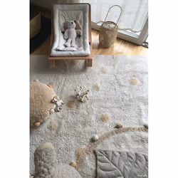 Lorena Canals C-HIDO-HNY Tapis pour salle de jeux Beige, Marron Coton, Tissu Rectangle