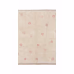 Lorena Canals C-HIDO-VNU, Naturel, Rose, Motif, Coton, Tissu, Coton, Rectangle, Intérieure