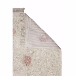 Lorena Canals C-HIDO-VNU Tapis pour salle de jeux Naturel, Rose Coton, Tissu Rectangle