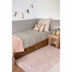 Lorena Canals C-GELA-PK-S Tapis pour salle de jeux Rose, Blanc Coton, Tissu Rectangle