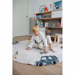 Lorena Canals C-WHEELS Tapis pour salle de jeux Multicolore Coton, Tissu Rond
