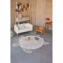 Lorena Canals C-SEATURT Tapis pour salle de jeux Vert, Naturel Coton, Tissu Autres